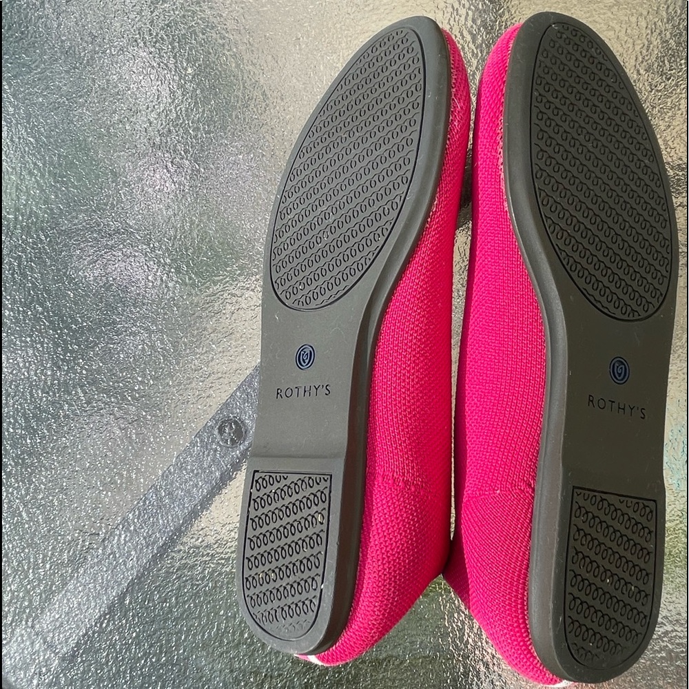 Rothys pink heel stripe size 7